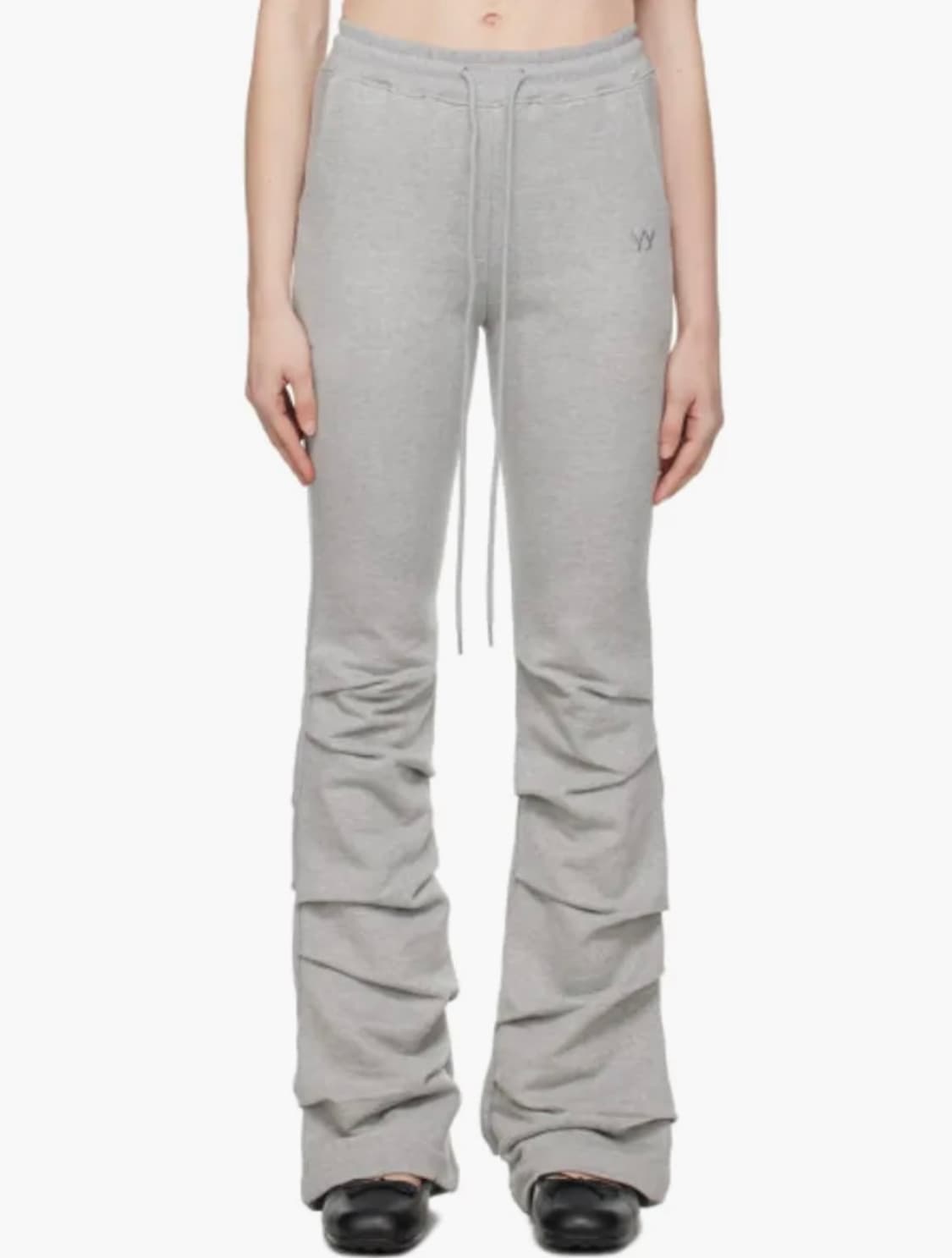 오픈와이와이 저지 셔링 팬츠 그레이 1 상품이미지3