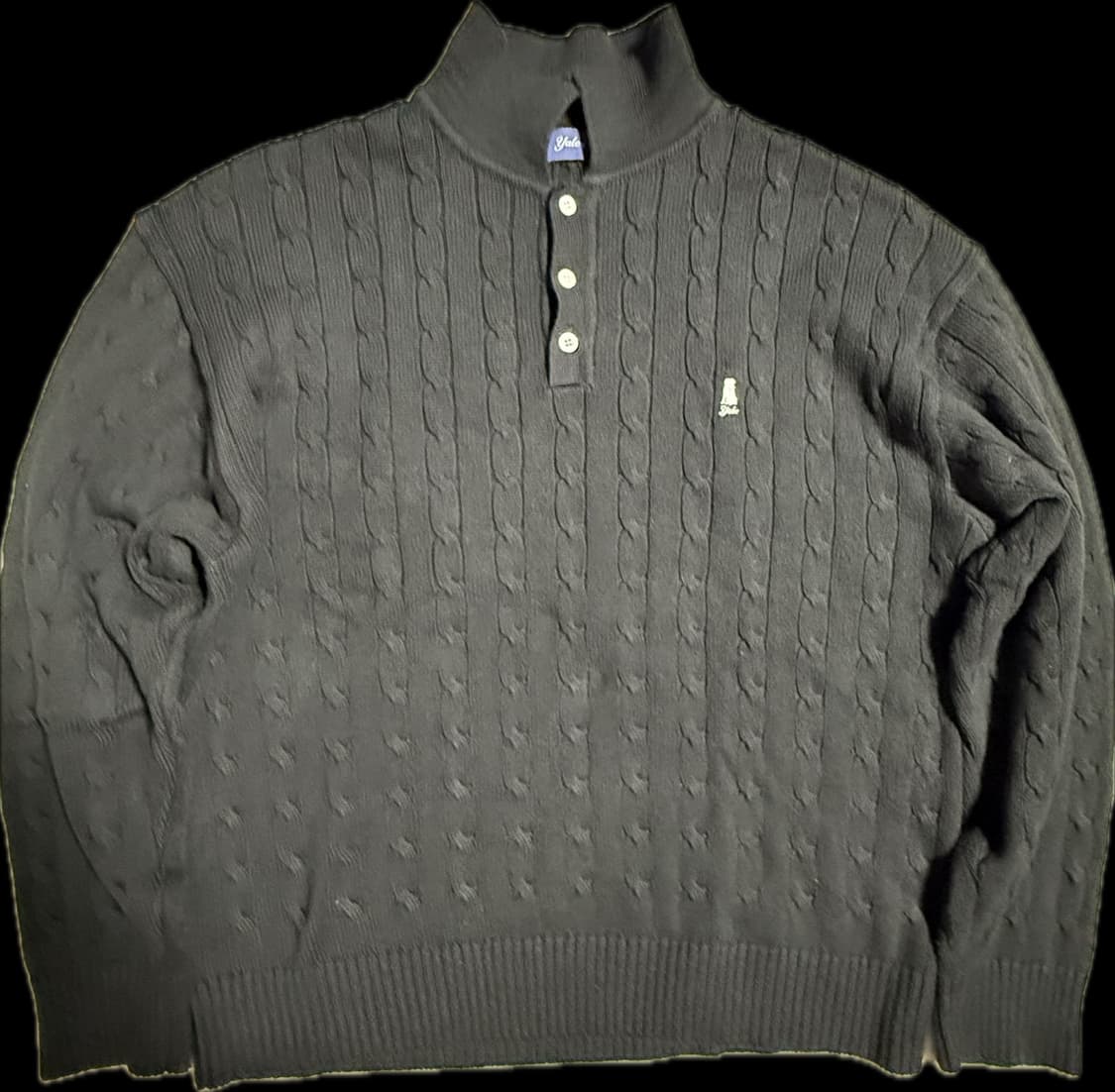 yale 카라 꽈배기 니트 XL 상품이미지1