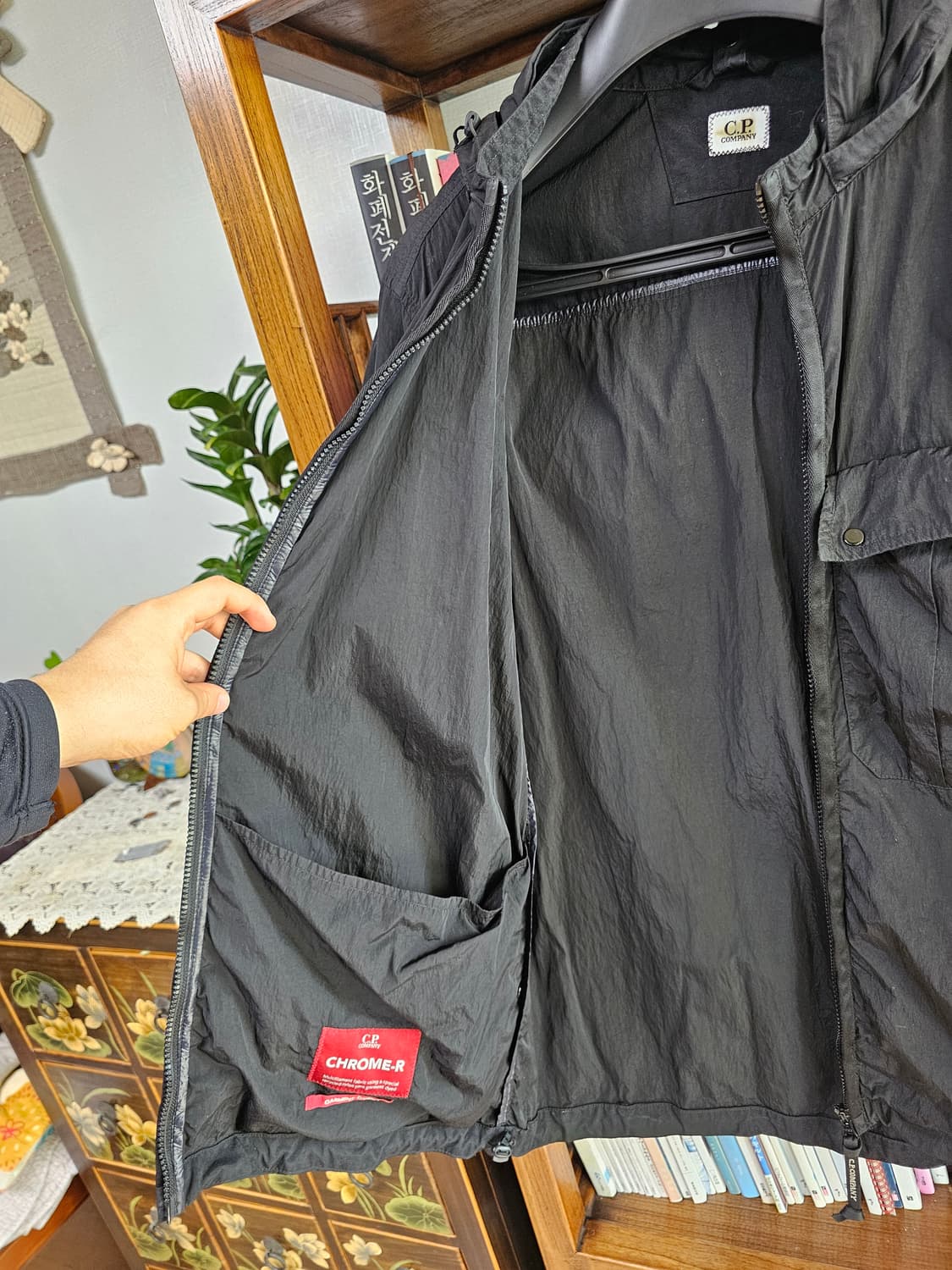 xxl 나일론 씨피 CP컴퍼니 고글 나일론 바람막이 자켓 블 상품이미지7