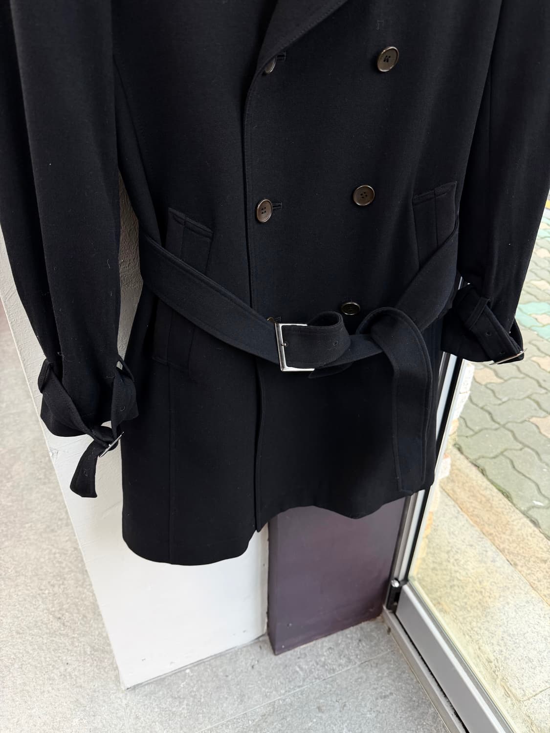 38/ 띠어리 울 벨티드 트렌치코트 자켓 상품이미지4