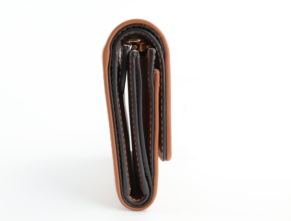 버버리 체크 레더 스몰 폴딩 미니 지갑 베이지 상품이미지2