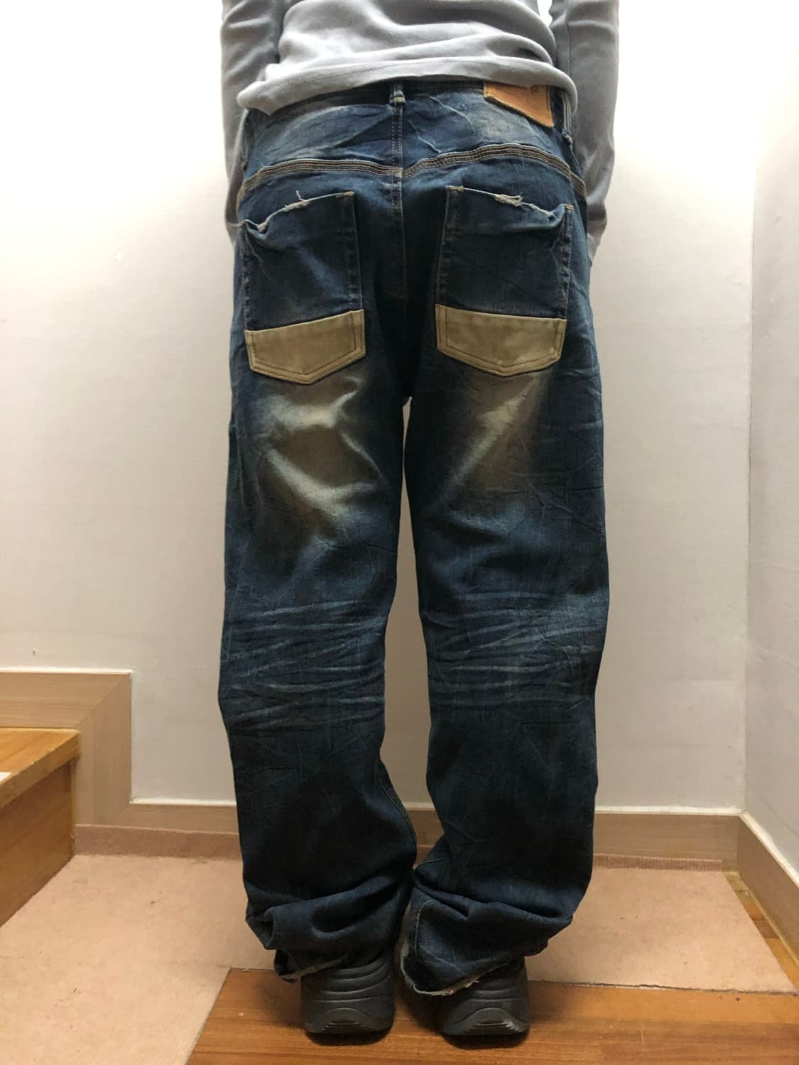 빈티지 지프 펑크 워싱 데님 팬츠 상품이미지1