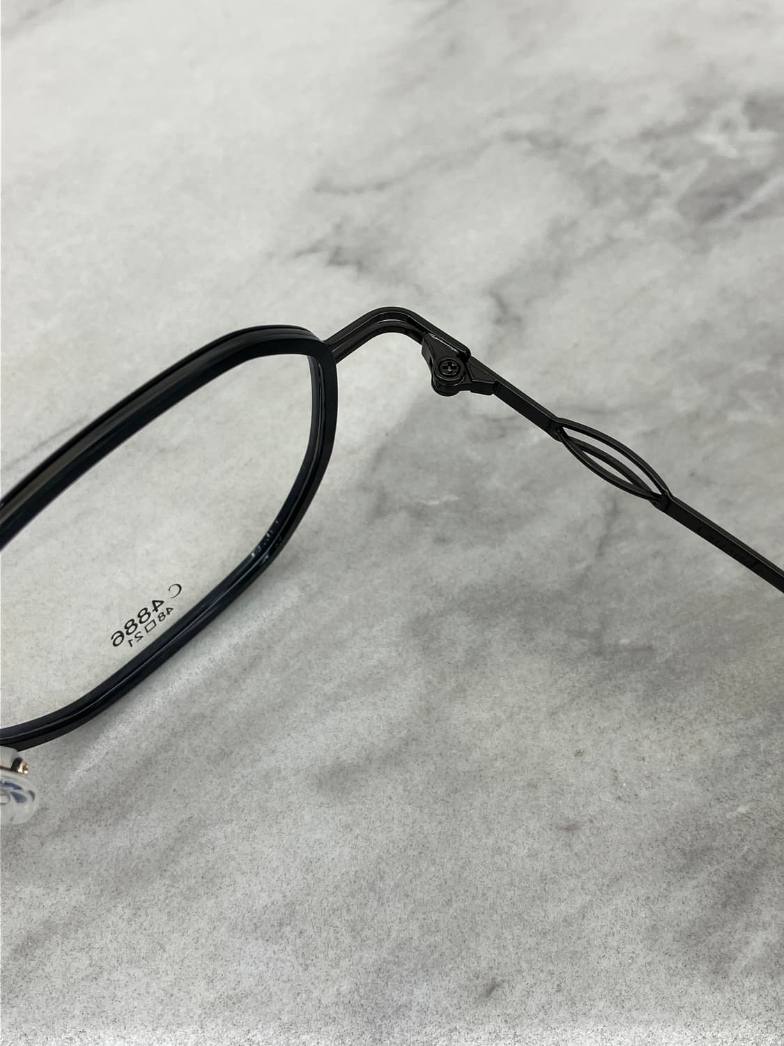 크루세이드 Crusade 올블랙 솔텍스 소프트 스퀘어 메탈테 안경 상품이미지3