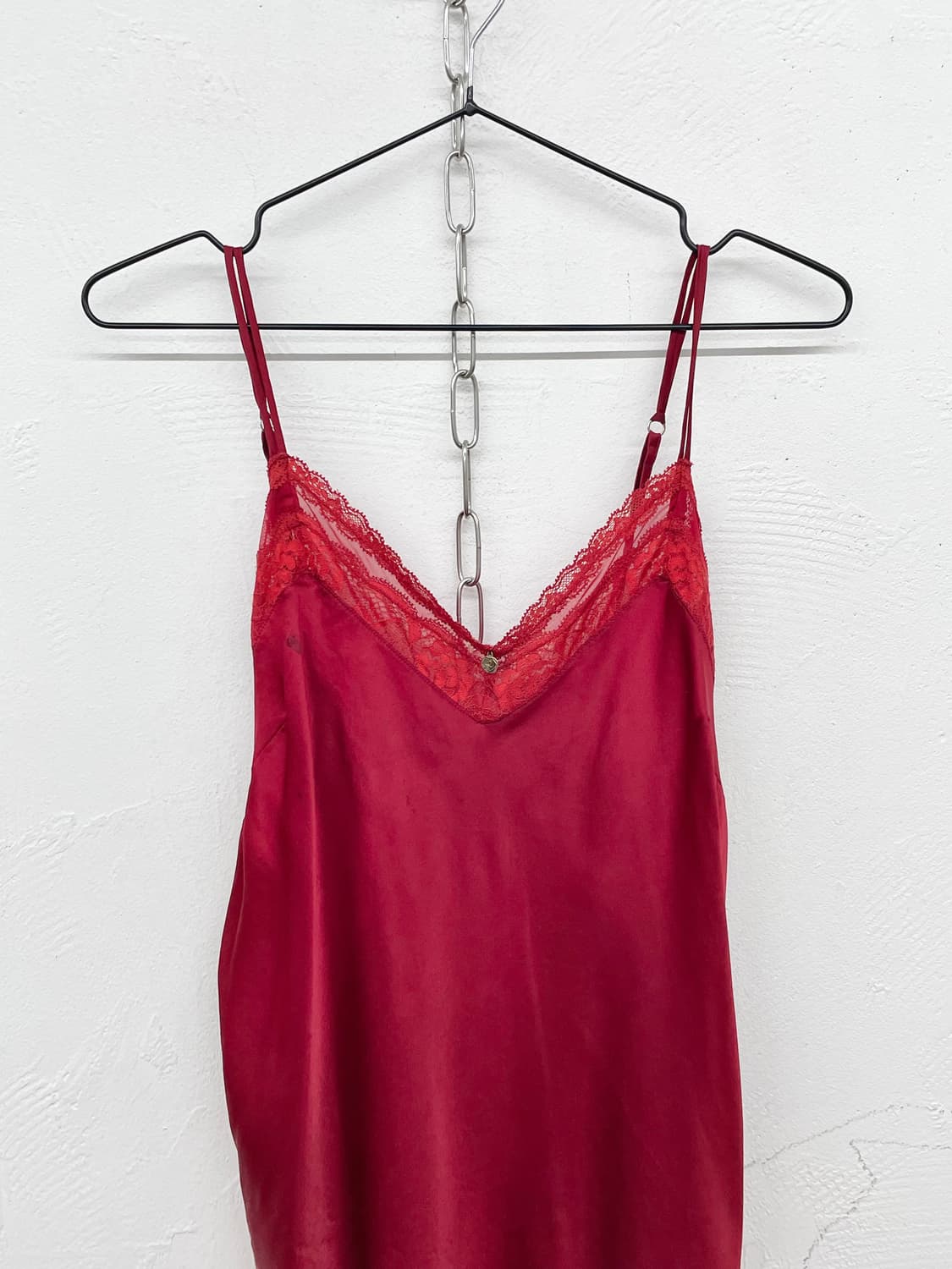 레드 새틴 레이스 슬립 상품이미지5