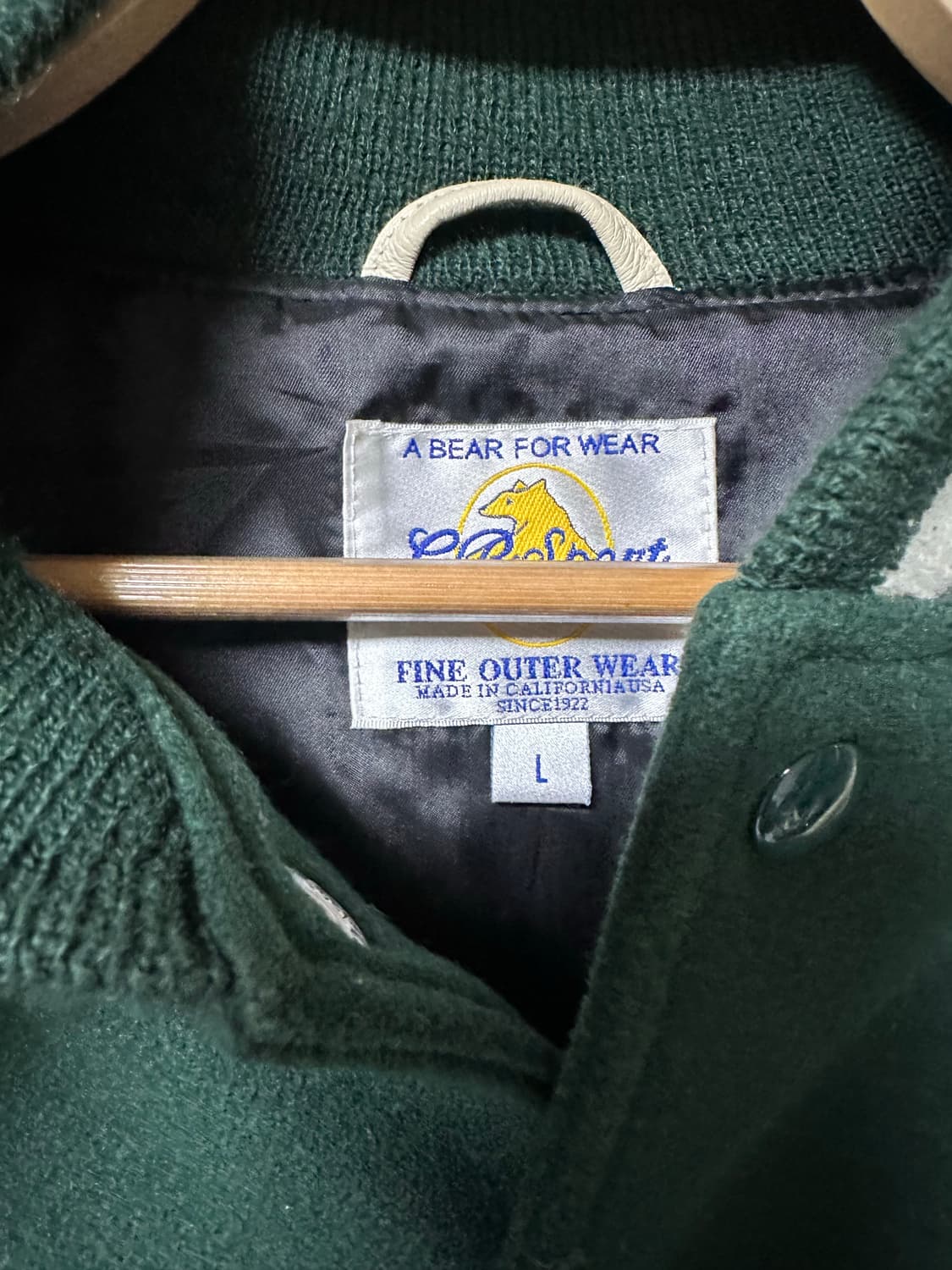 골든베어 바시티 그린/크림 L 상품이미지3