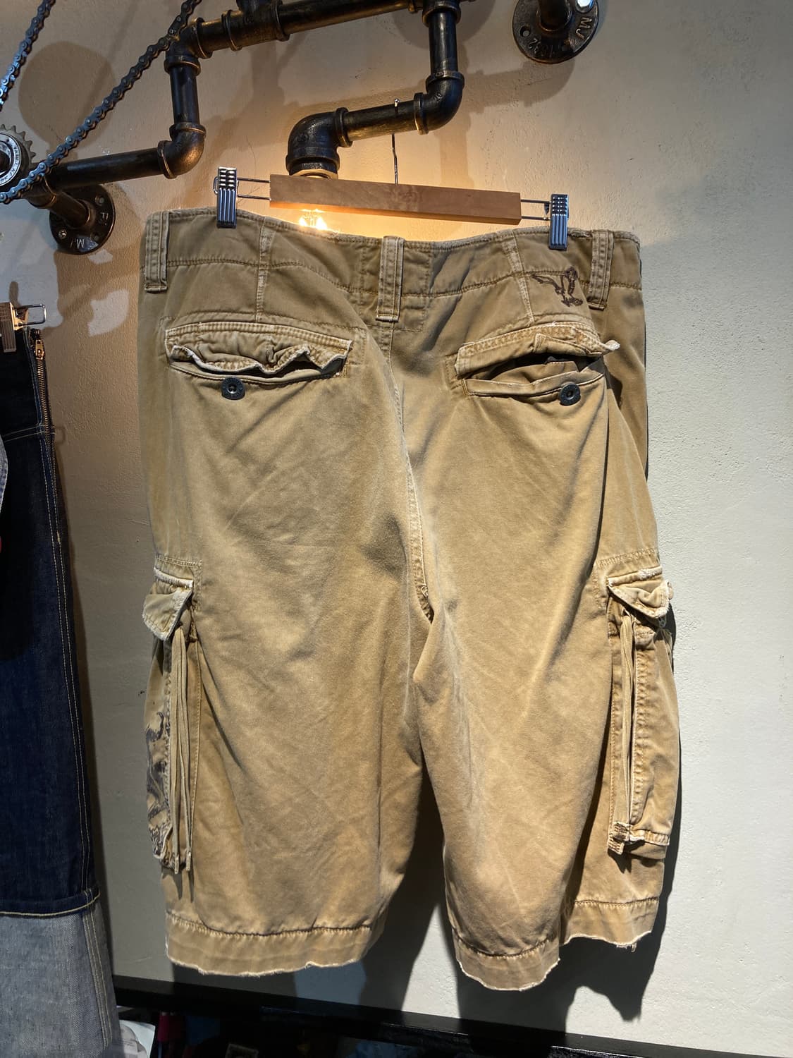 아베크롬비 앤 패치 프린팅 베이지 카고 팬츠 버뮤다 팬츠 상품이미지2