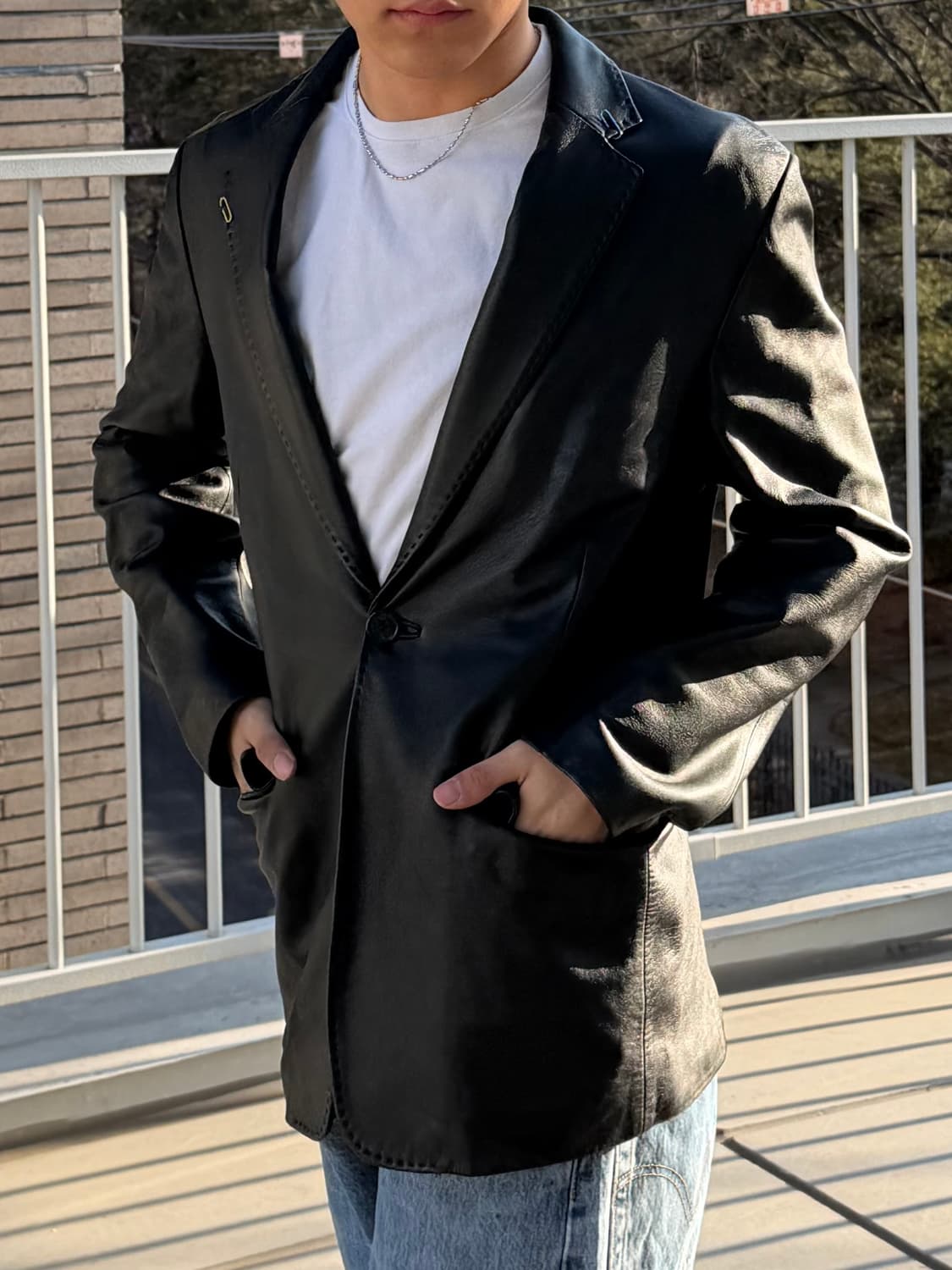 빈티지 양가죽 레더자켓 상품이미지1