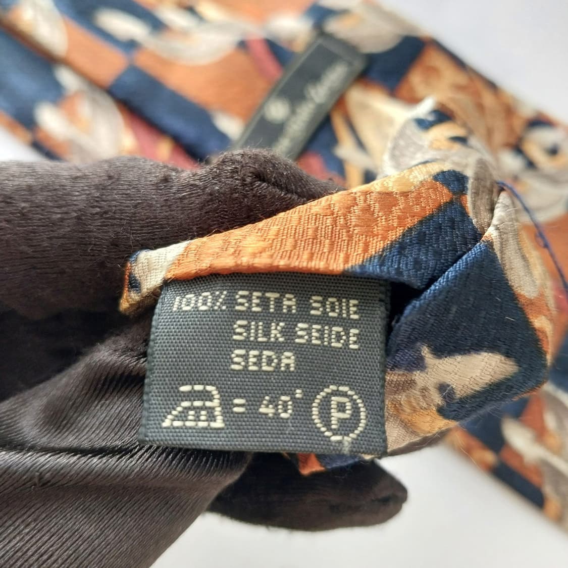 제냐 실크 네이비 아트 그래픽 넥타이 9.6cm A+등급 K1661
 상품이미지9