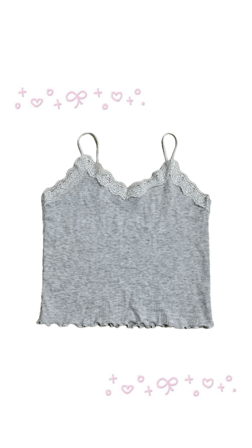 백 멜란지 레이스 슬리브리스 상품이미지1