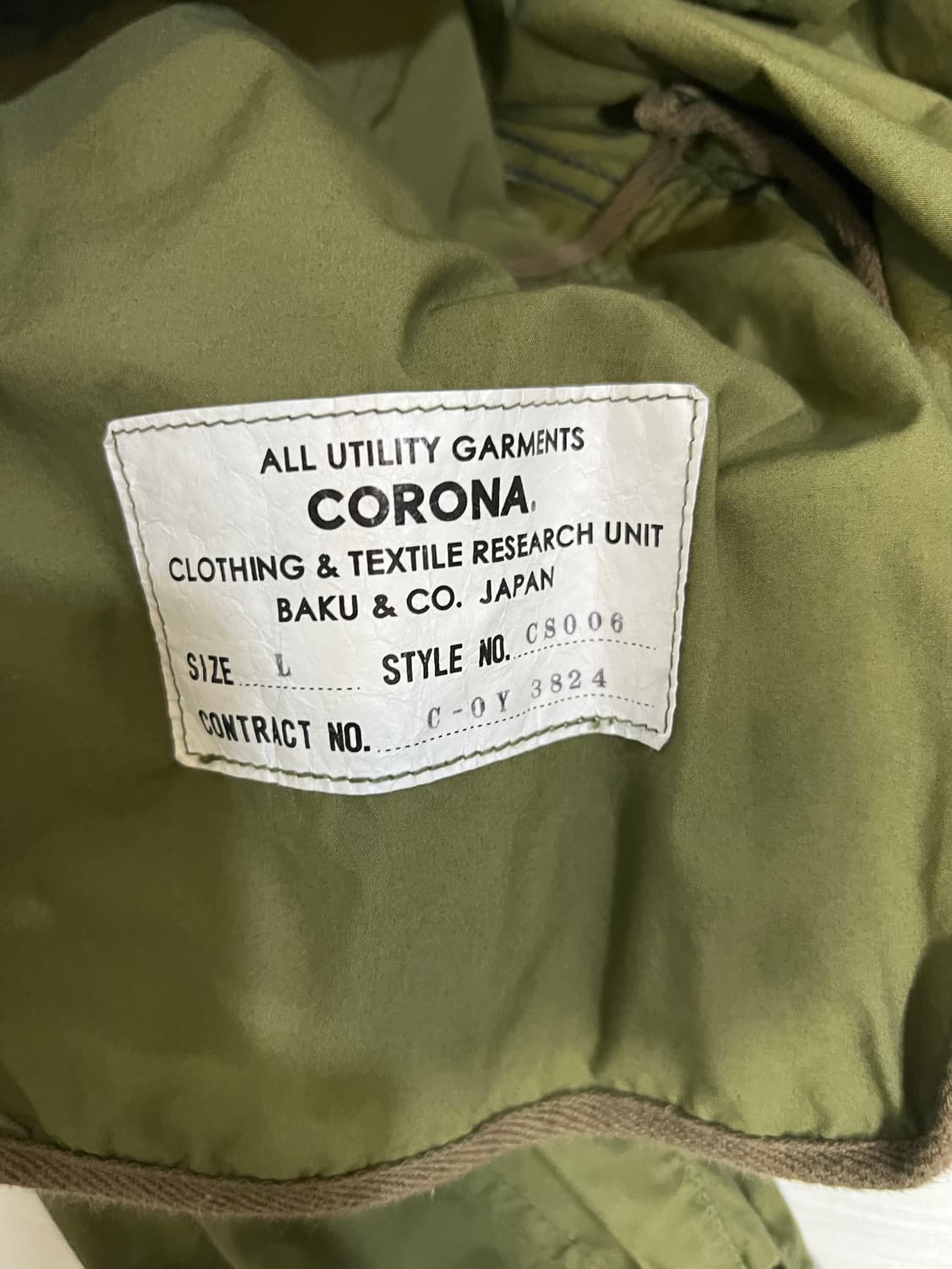코로나 유틸리티 T-54 JAC SHIRT 올리브 L 상품이미지5