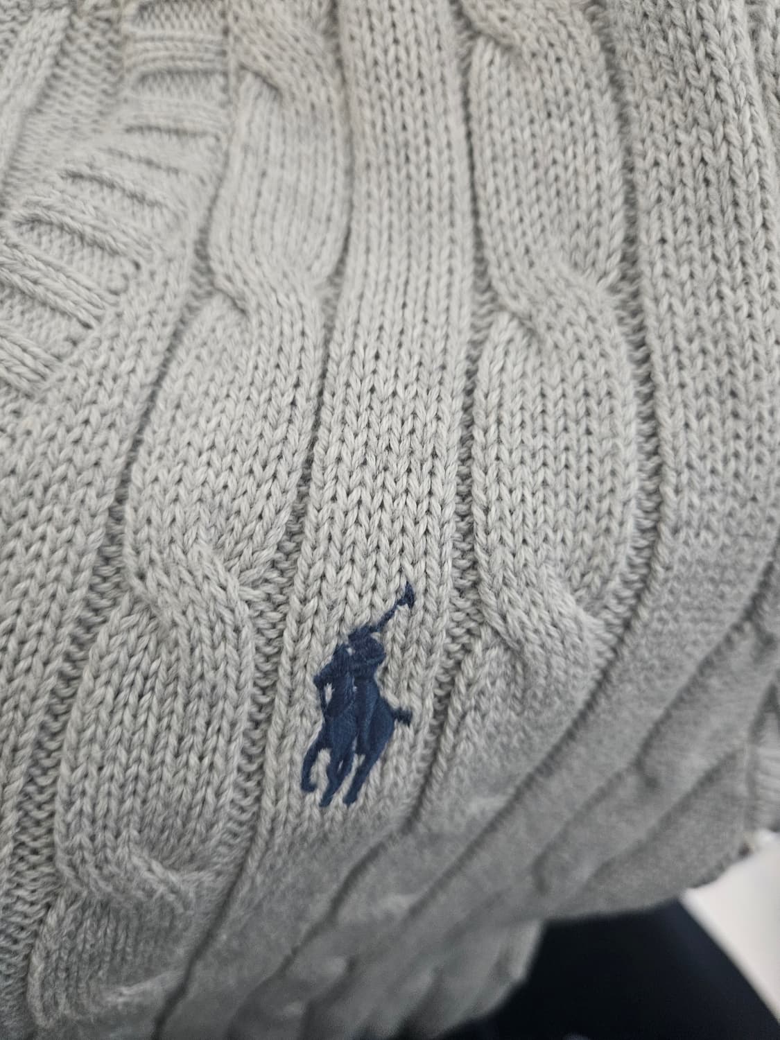 폴로 여성 브이넥 꽈배기 니트 XS 상품이미지5