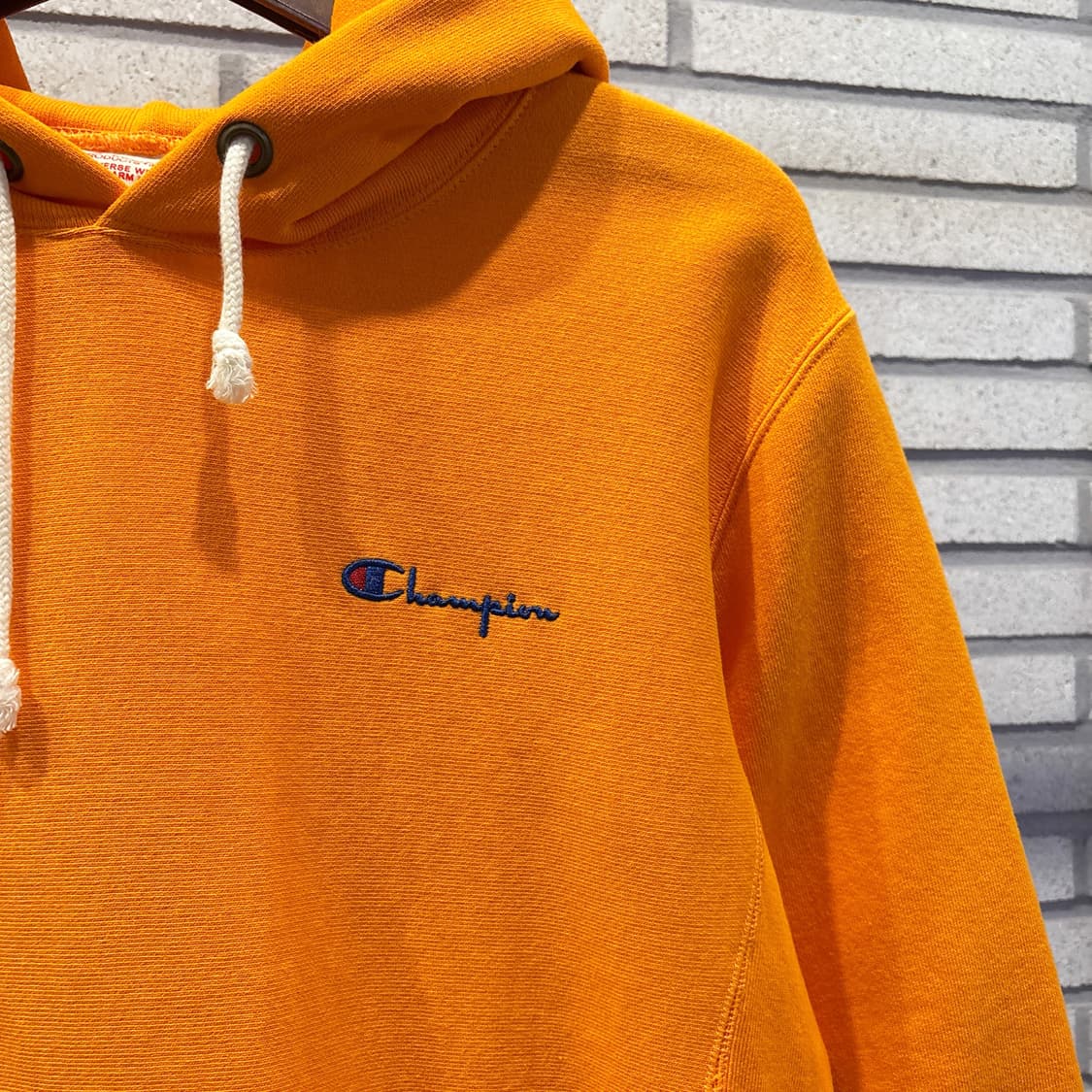 챔피온 리버스위브 헤비스웻 후드티 스몰로고 디테일 데드스탁 오렌지 상품이미지6