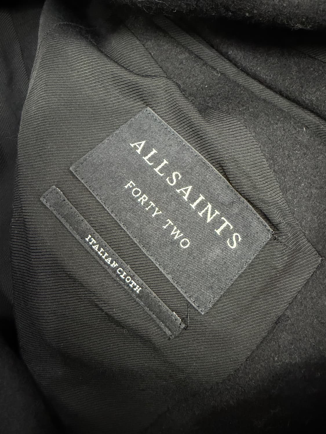 정품) 올세인츠 남성 블랙 더블 버튼 코트 XL 상품이미지6