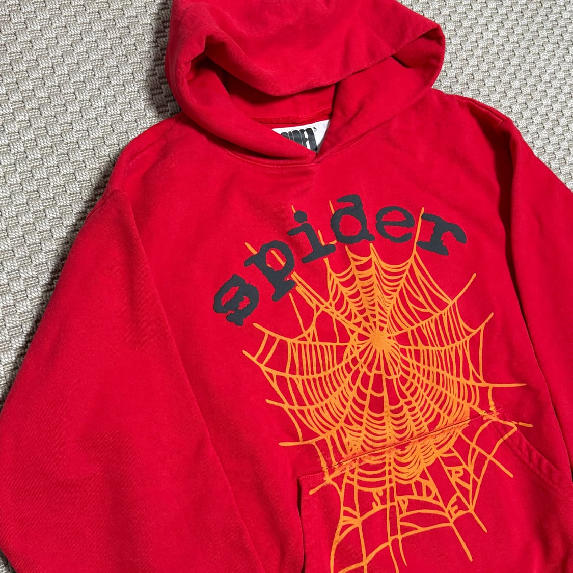 (L) sp5der 스파이더 worldwide OG 후드티 레드 상품이미지4