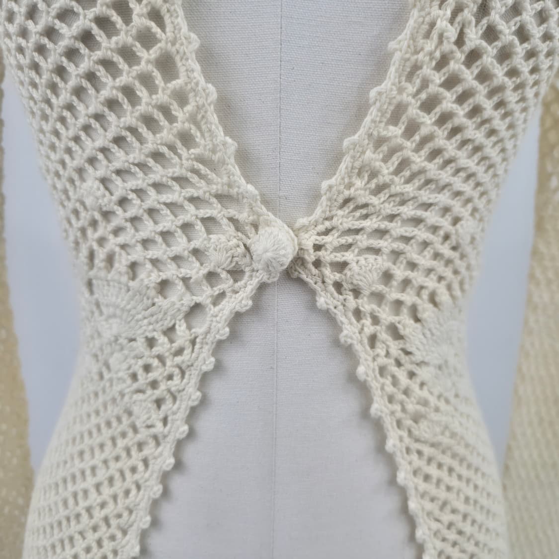 PACIFIC COAST 아이보리 크로셰 니트 가디건 상품이미지5