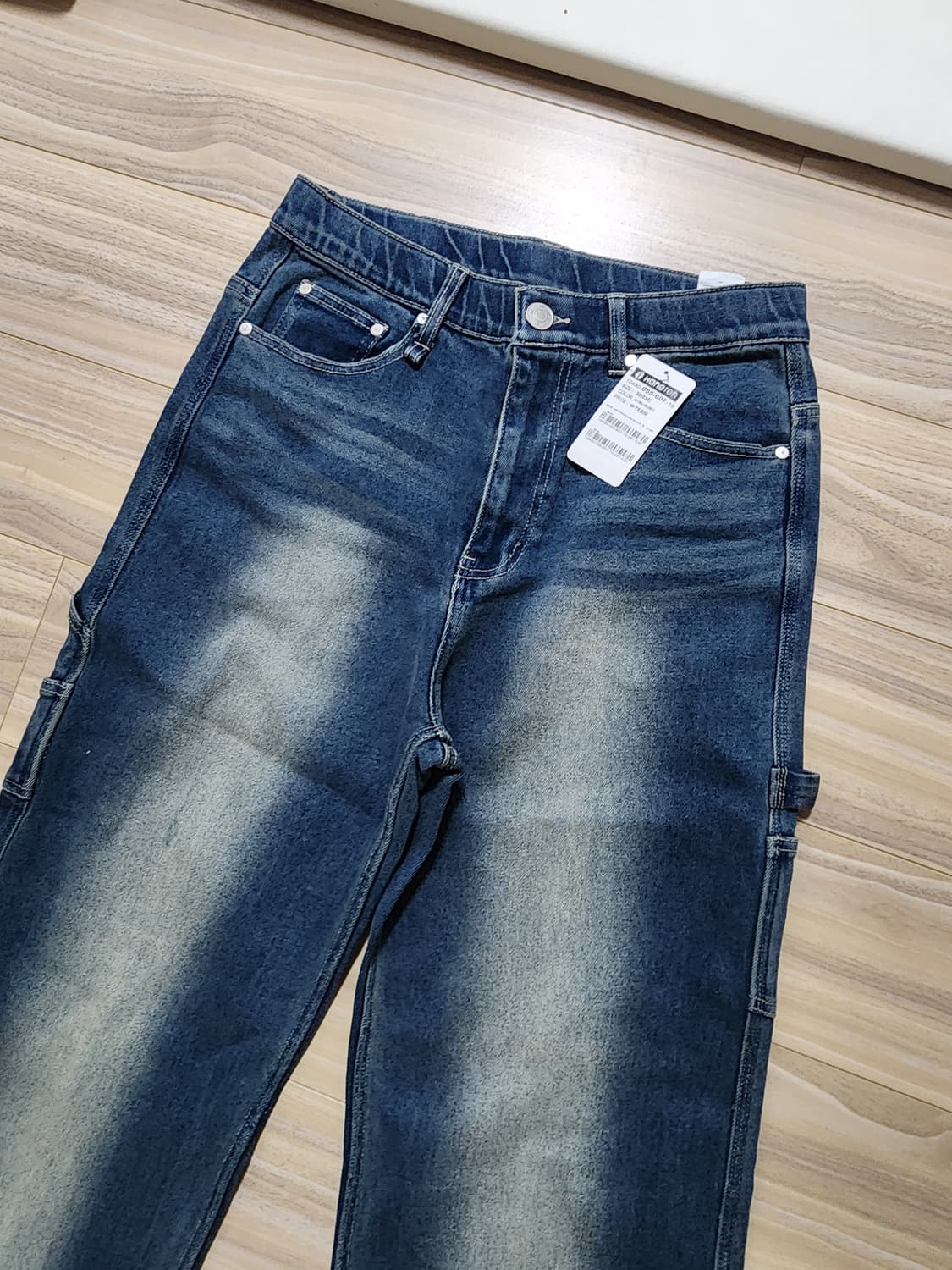 남성히든밴딩카펜터와이드데님팬츠30사이즈 상품이미지2