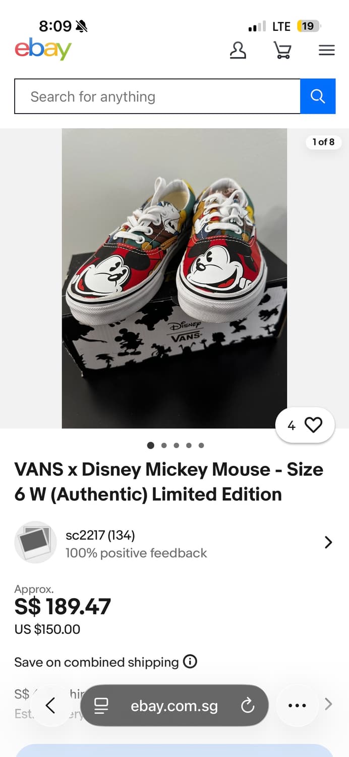 디즈니 90주년 반스 280 사이즈 상품이미지2