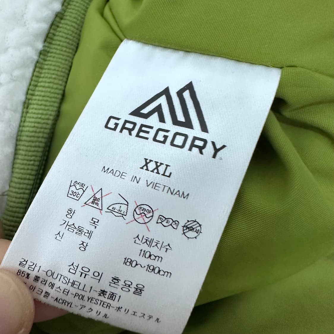 그레고리 털 베스트 자켓 화이트 2XL 상품이미지8