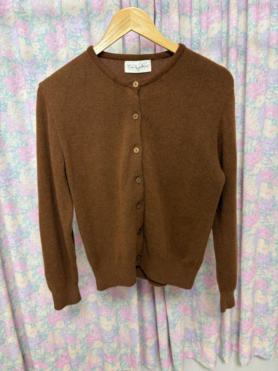 카멜 브라운 울 가디건 상품이미지5