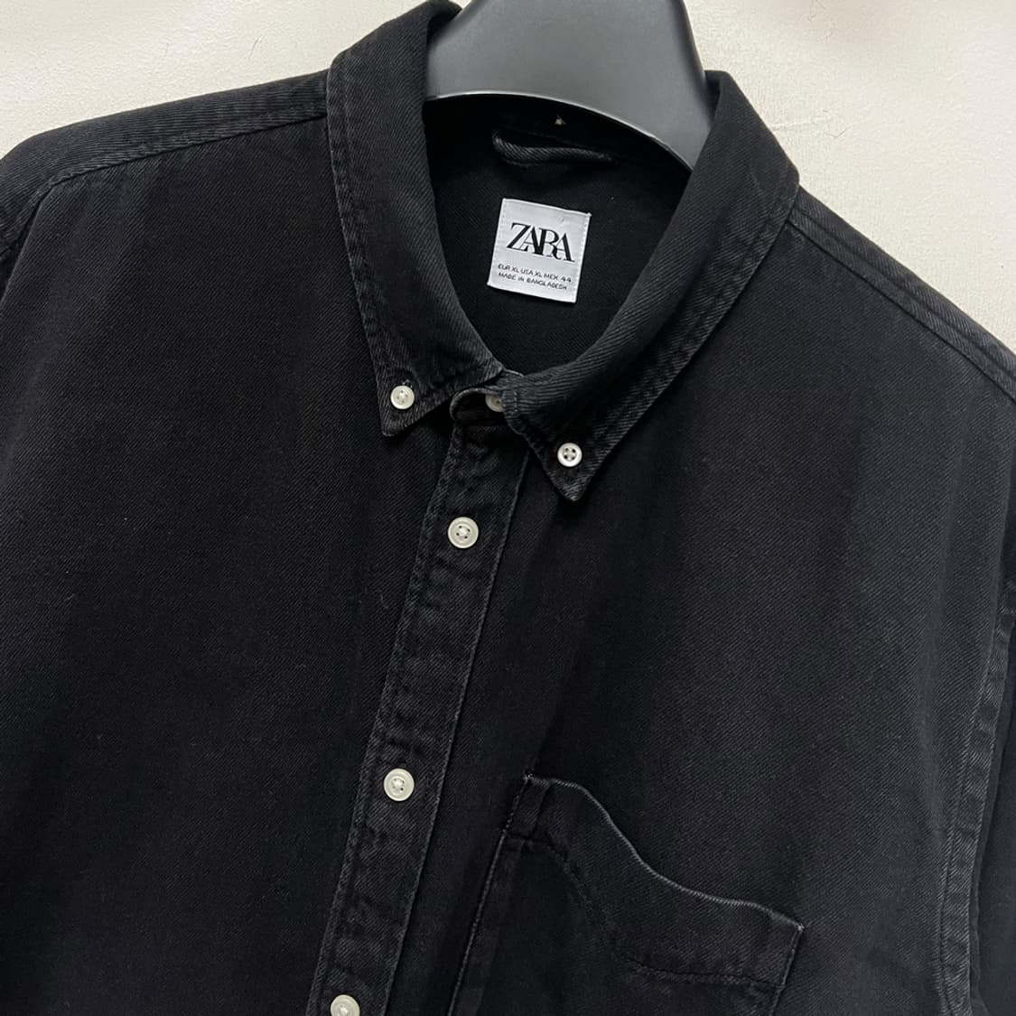 ZARA 자라 흑청 셔츠 남방 XL 상품이미지3