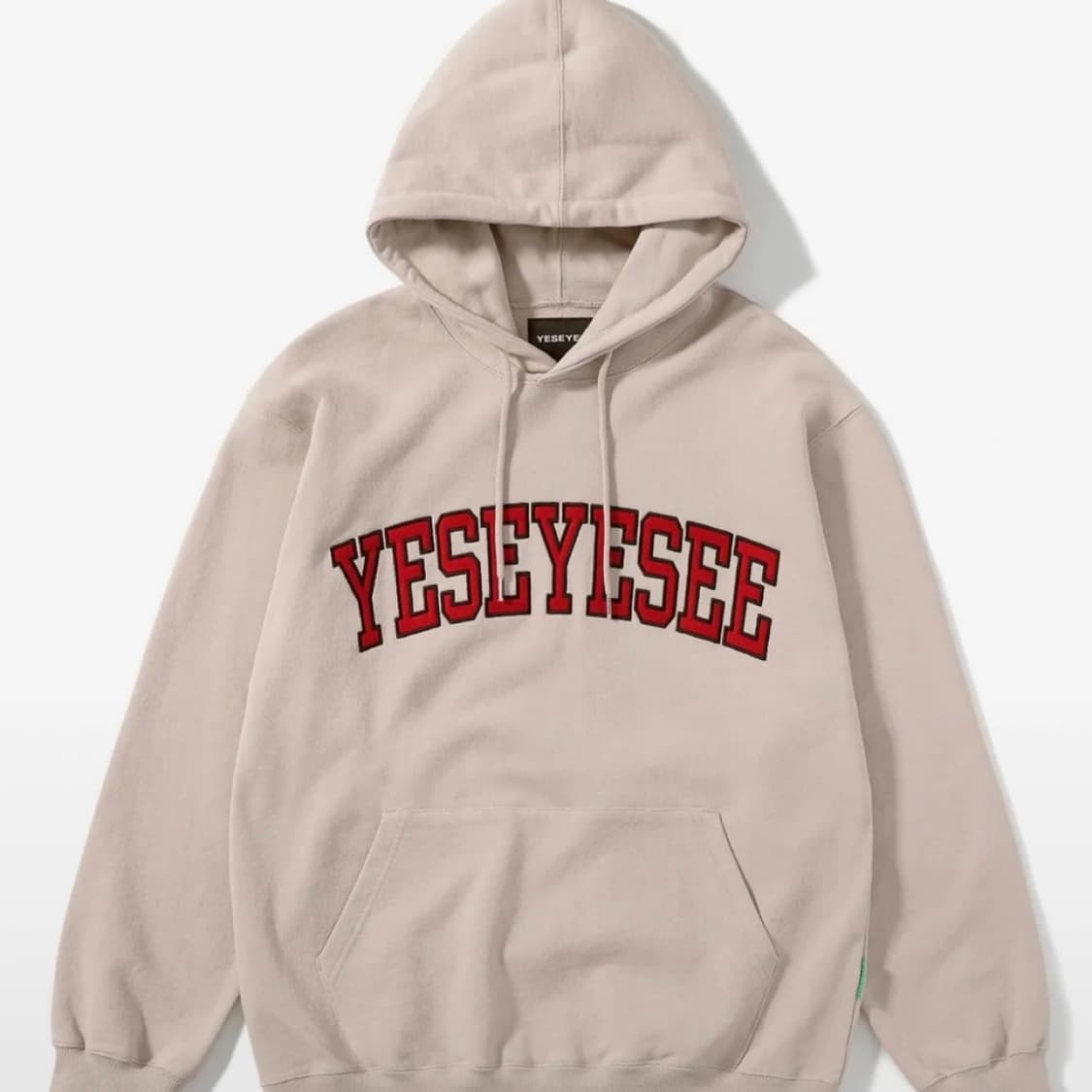 예스아이씨 Arch Logo Hoodie 크림 후드티 상품이미지1