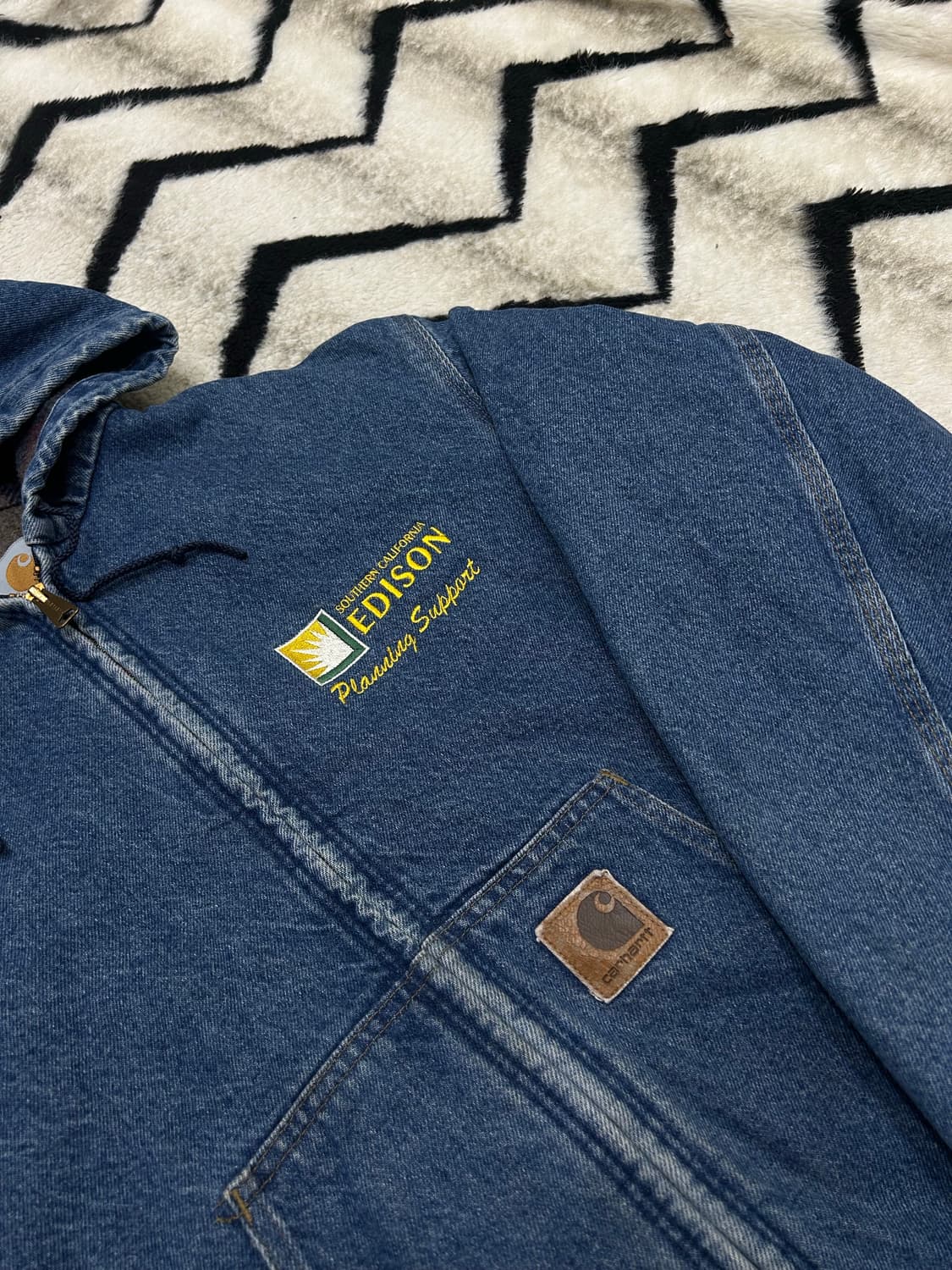 [L]칼하트USA J08Dst 데님 액티브 자켓 상품이미지1