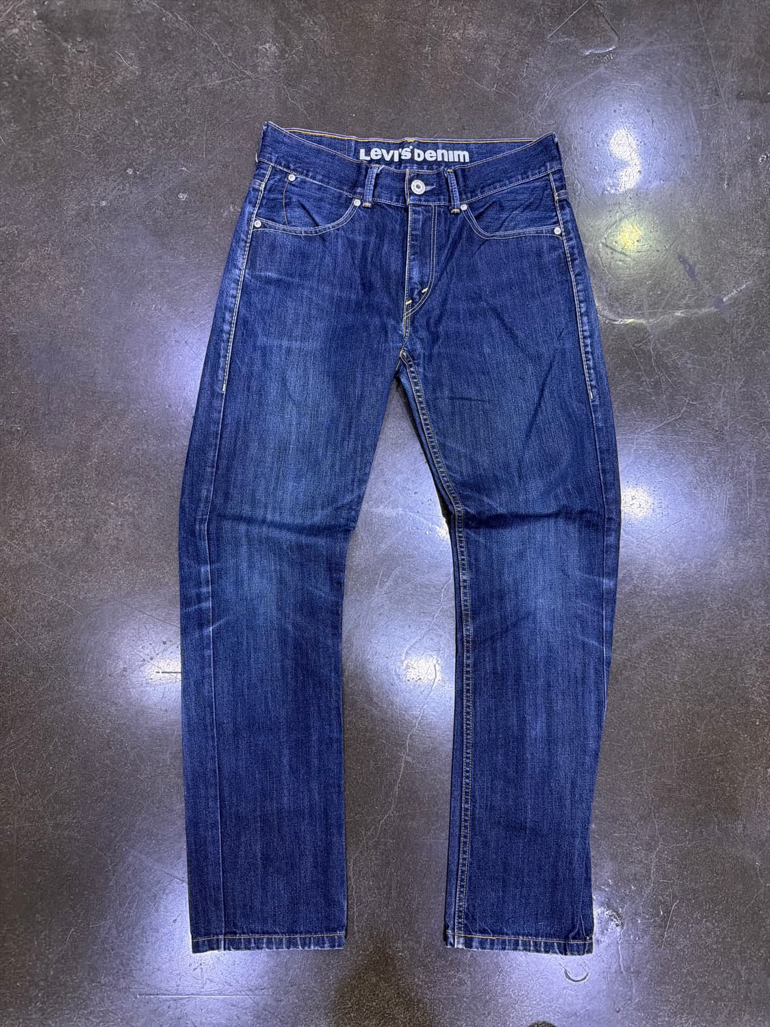 리바이스 523 스트레이트핏 워싱 인디고 데님팬츠 32 상품이미지1