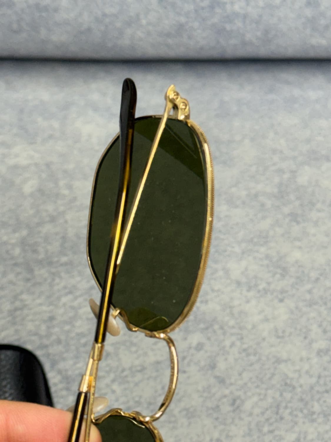 레이밴 헥사고날 선글라스 블루 미러 렌즈/ 골든테 상품이미지4