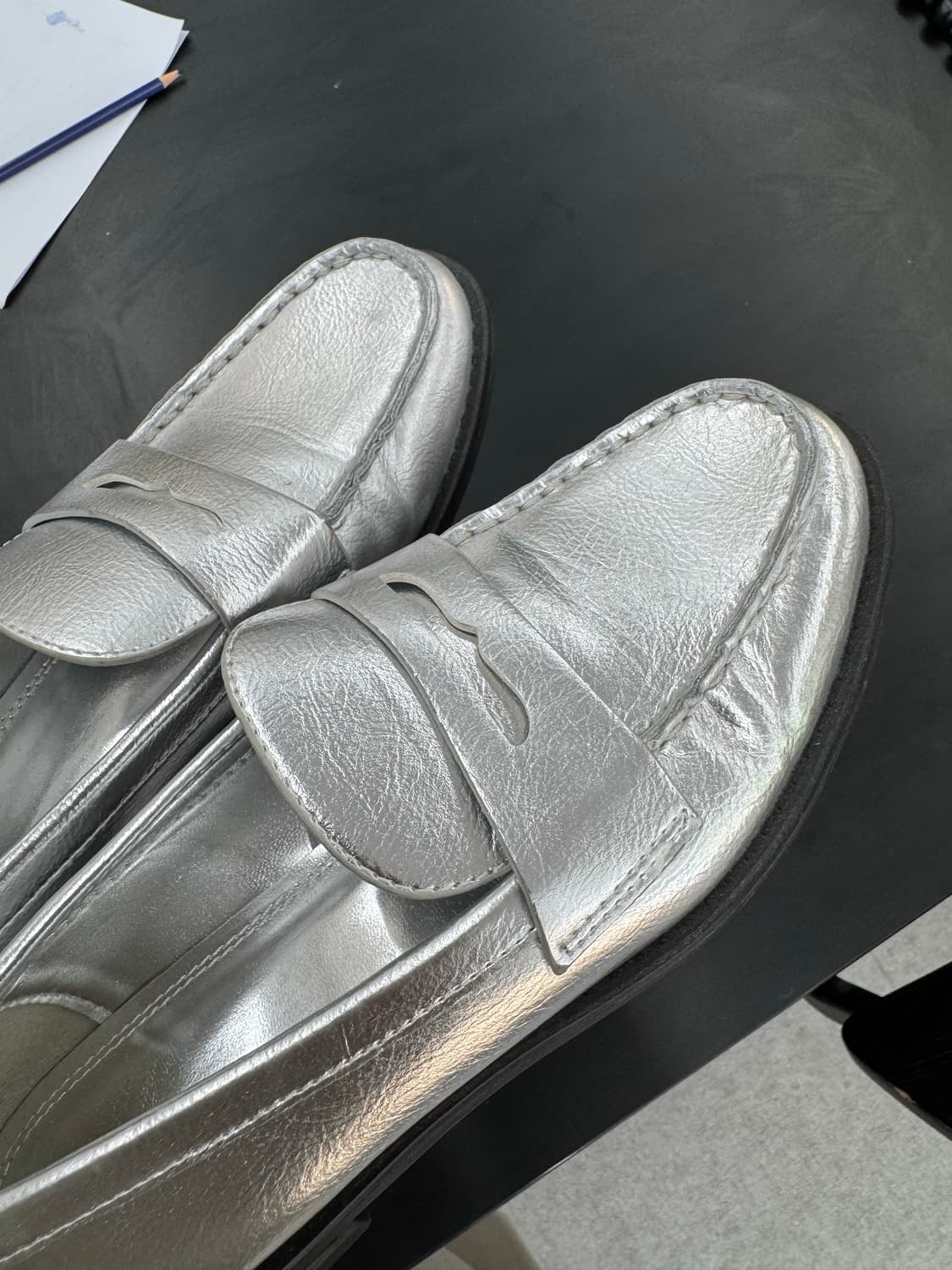 여성용 자라 실버 로퍼(240) 상품이미지6