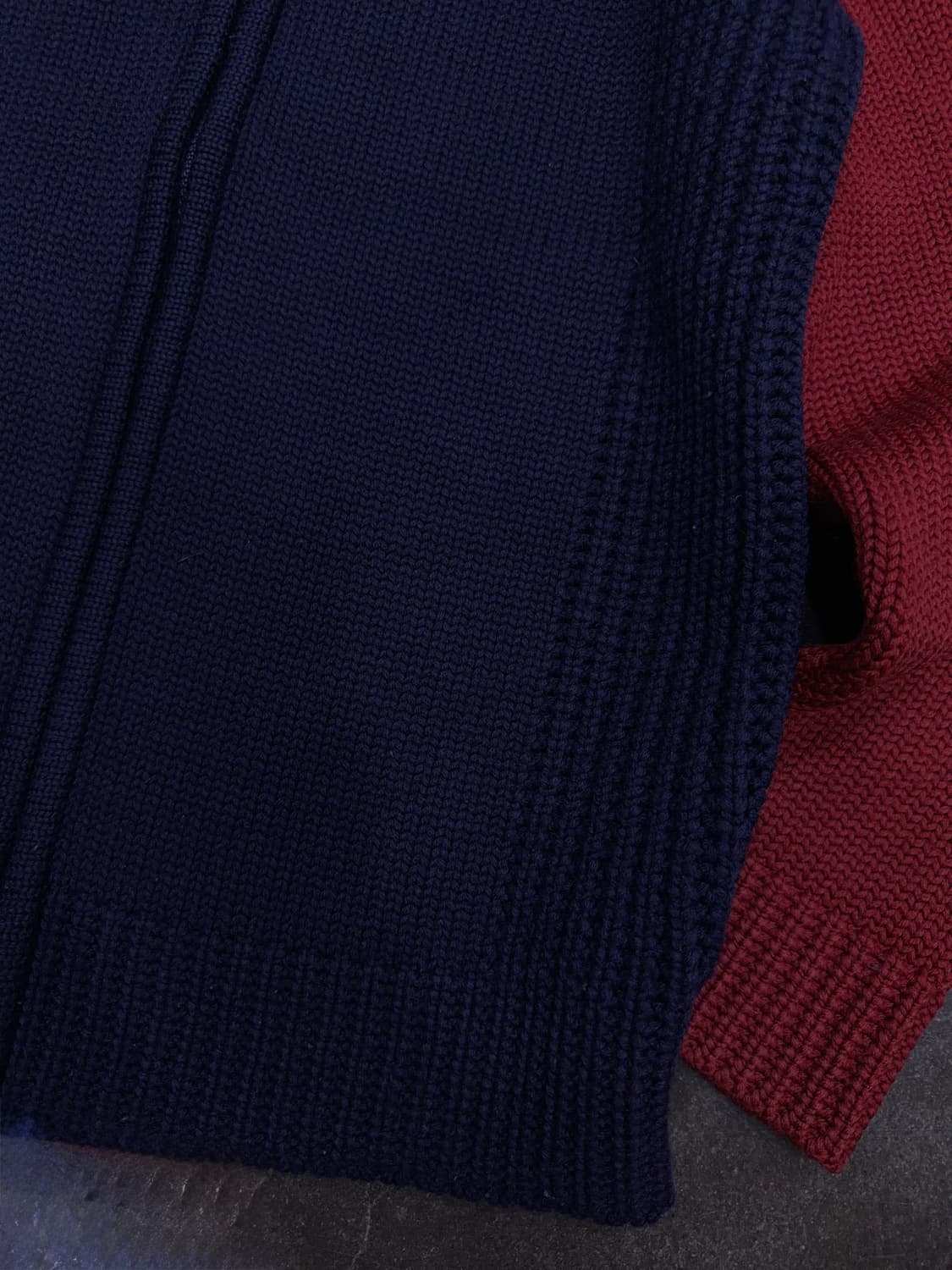 게스 진스 네이비 레드 집업 니트 가디건 자켓 95 상품이미지4