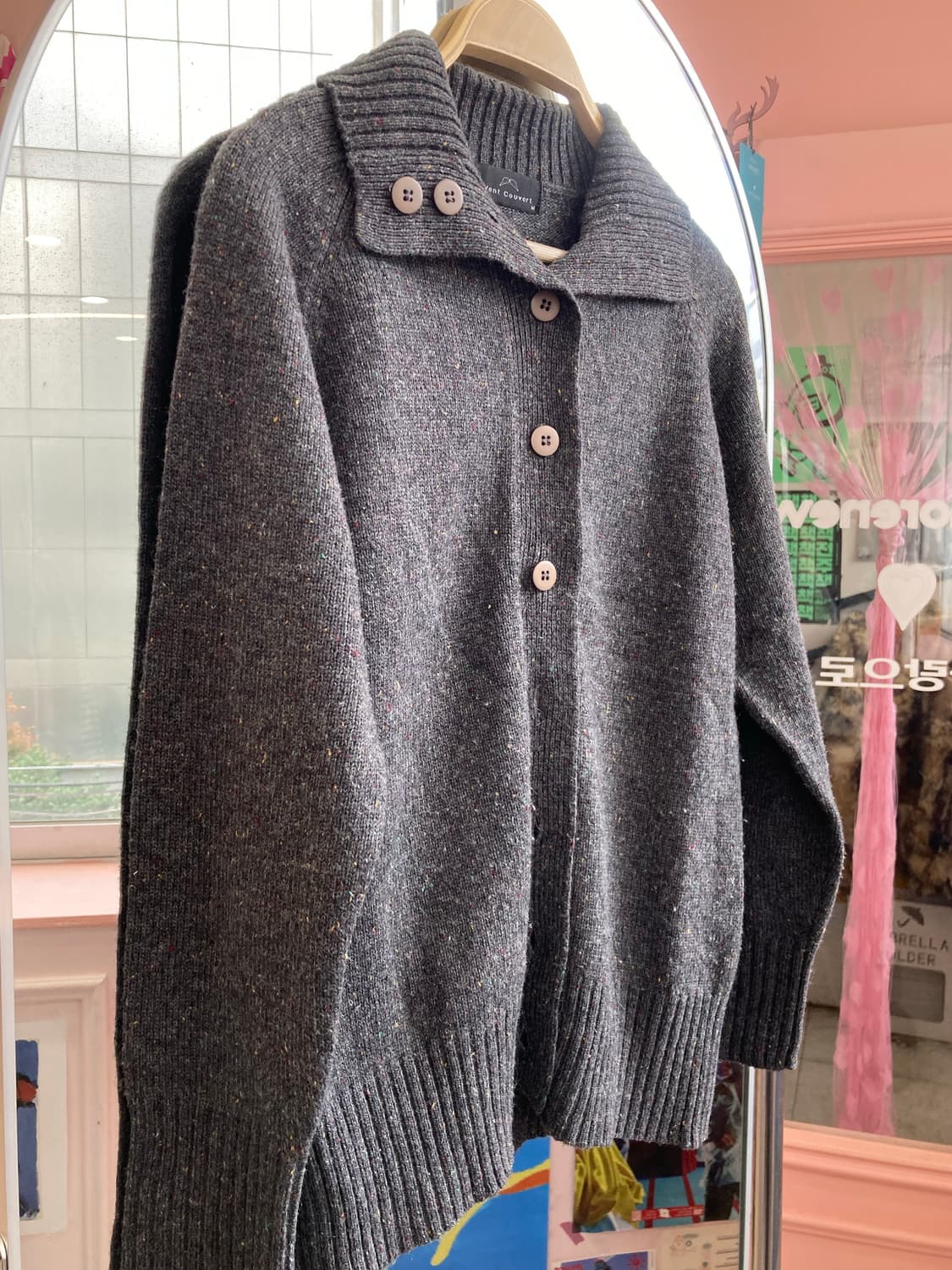 울 보카시 그레이 목폴라 니트 상품이미지3