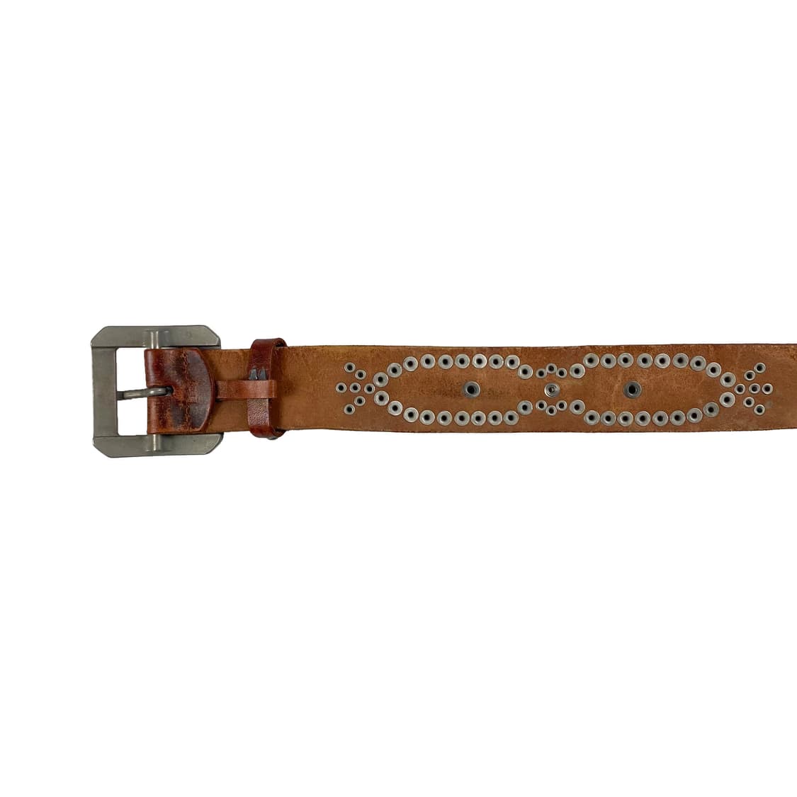 스네이크 패턴 레더 스터드 벨트 상품이미지4