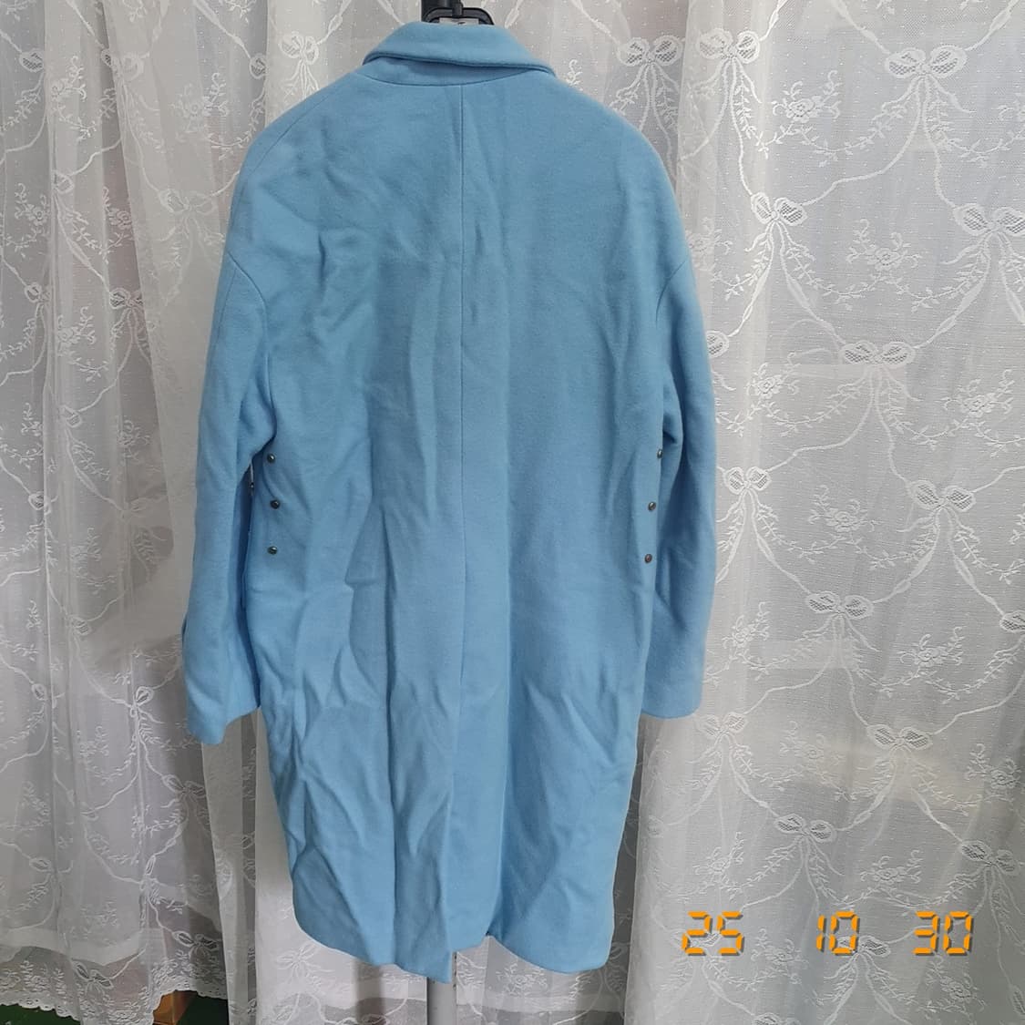 럭키슈에뜨 모직코트 36 블루 상품이미지2