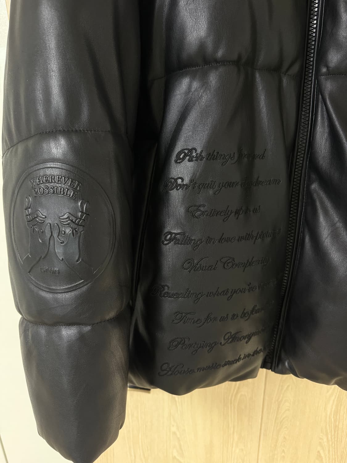 자라 에코레더 패딩 3427/300/800 L-XL 상품이미지4