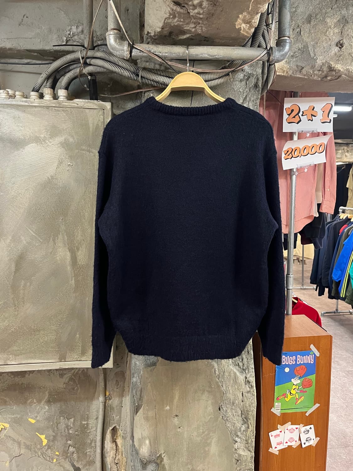 디스이즈네버뎃 빅로고 니트 네이비 S #csz3337 상품이미지2