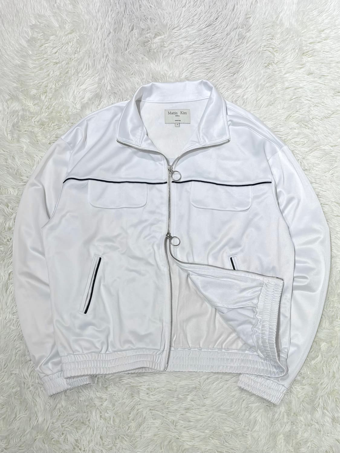 마땡킴 빅로고 화이트 투웨이 트랙탑 상품이미지5