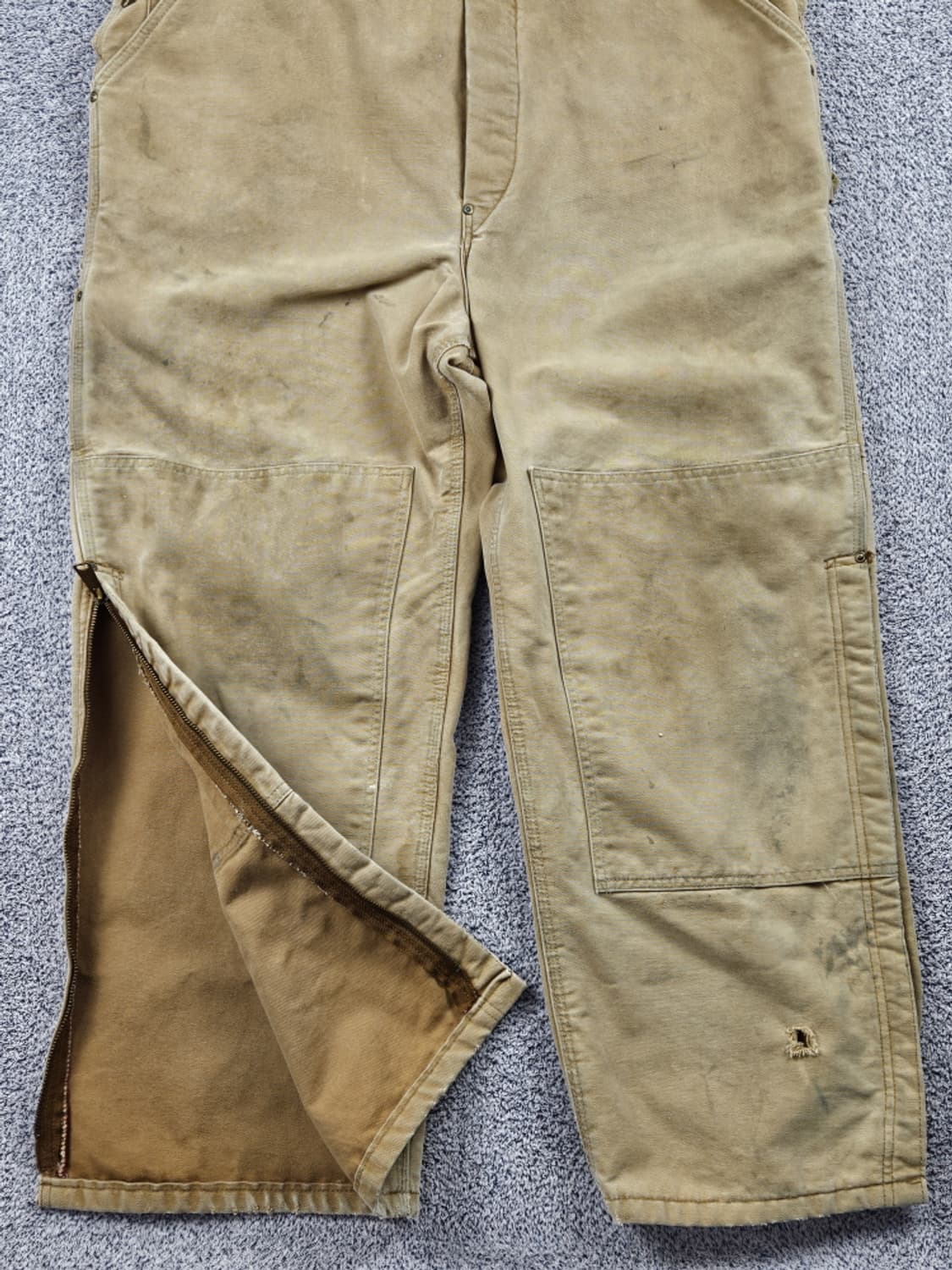 90's USA 칼하트 캔버스 더블니 오버롤 (44X30) / 10236 상품이미지5