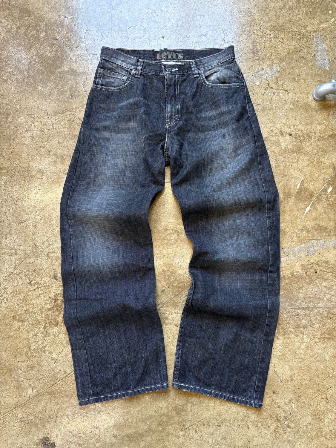 00s 리바이스 569 흑청 워싱 데님 상품이미지2