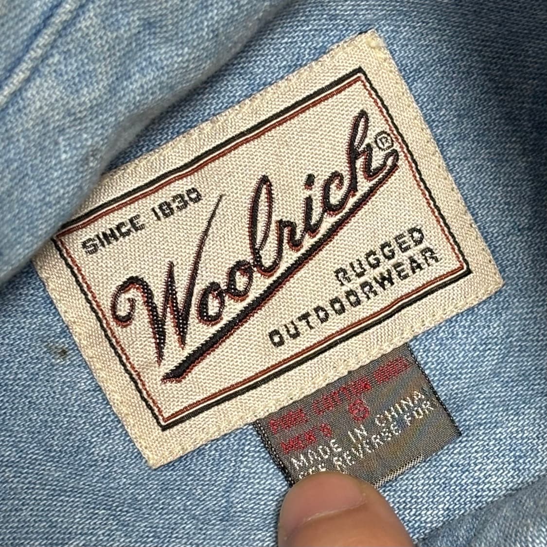 울리치(Woolrich) 헤리티지 샴브레이 워크 셔츠 상품이미지3