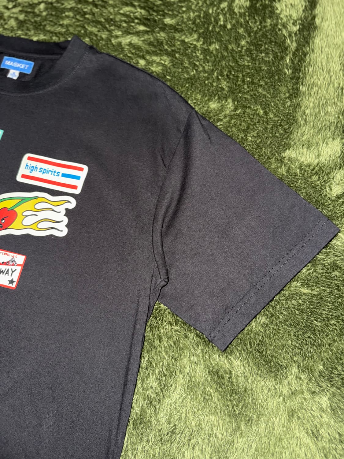 [XL] MARKET 차이나타운 마켓 모터사이클 패치워크 프린트 티셔츠 상품이미지4