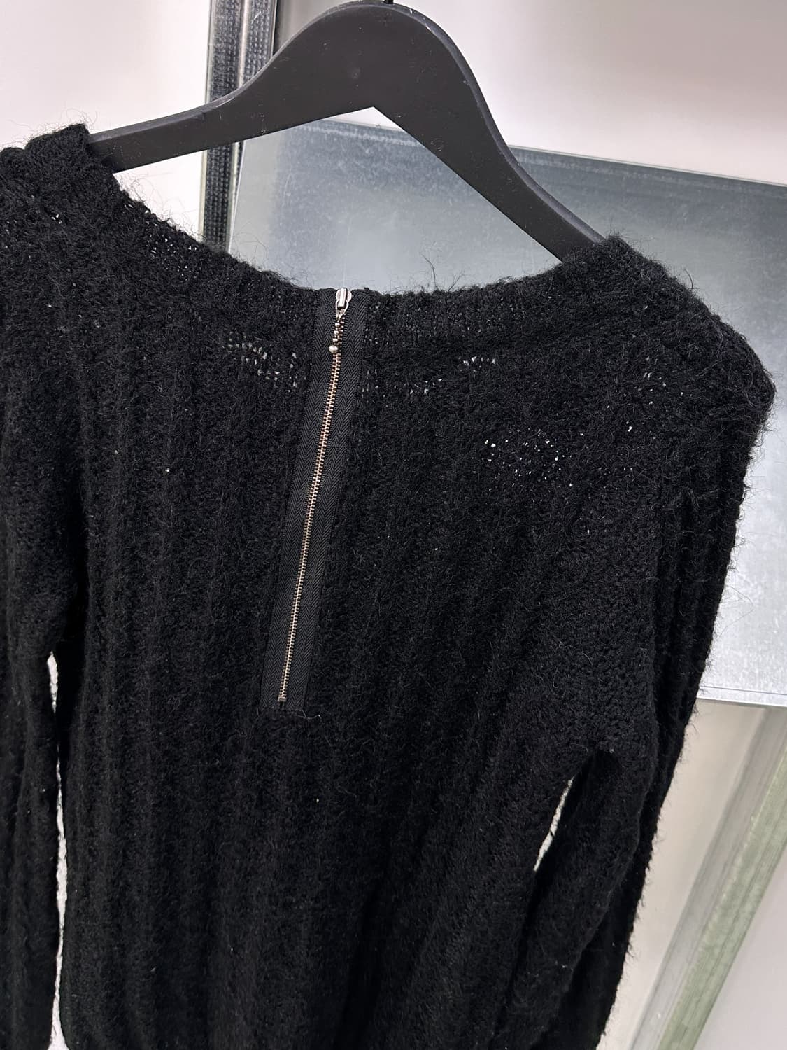 black ribbed long knit 상품이미지4