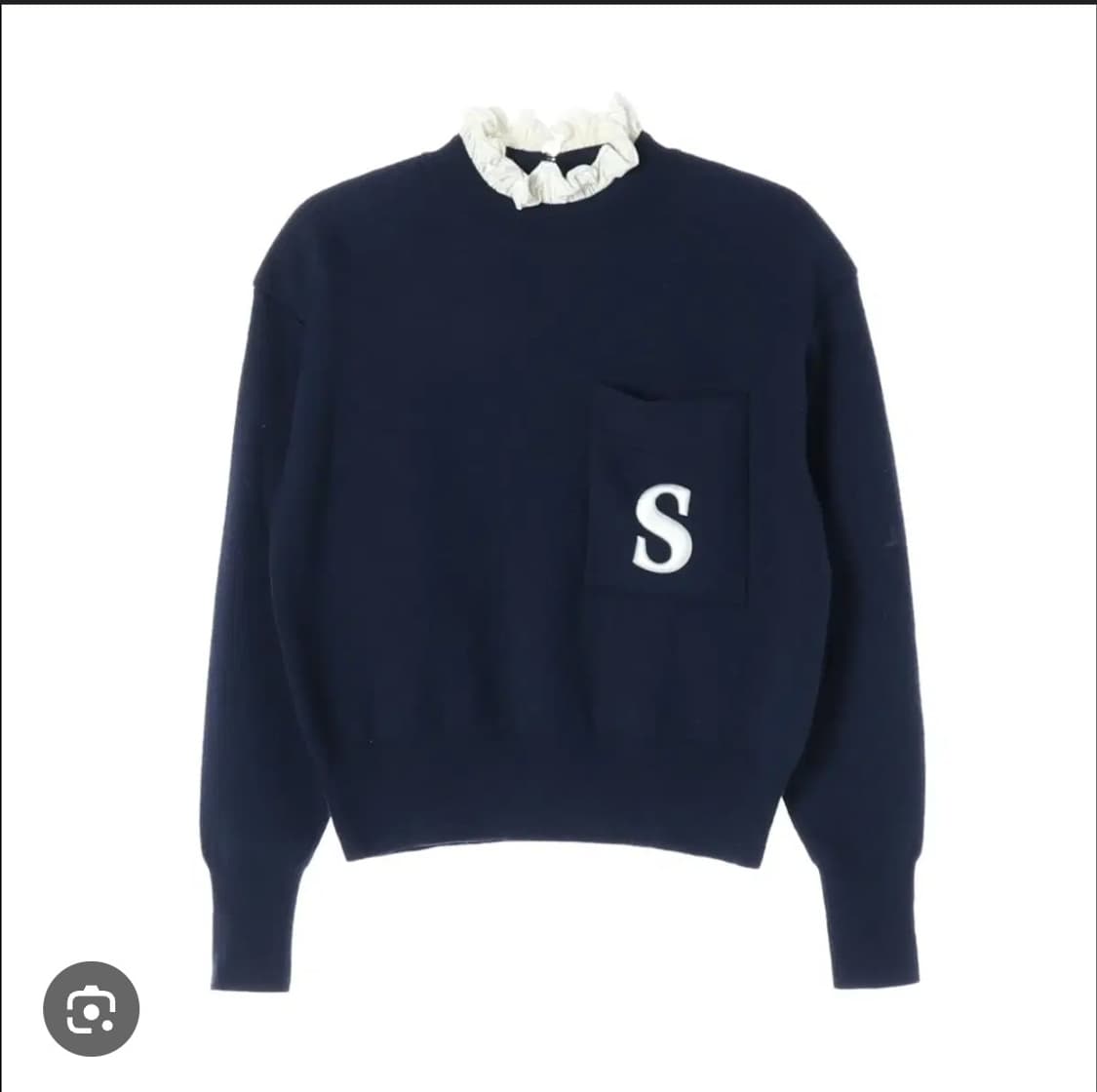 산드로 Sandro 프릴 넥 이니셜 니트 2사이즈 상품이미지1