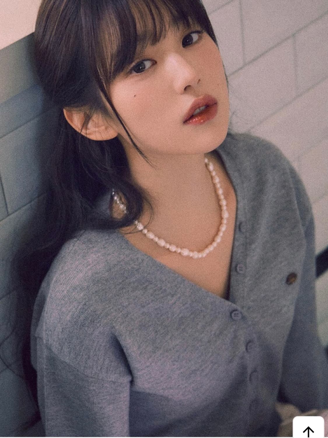 로라로라 rolarola 브이넥 베이직 가디건 그레이 상품이미지3