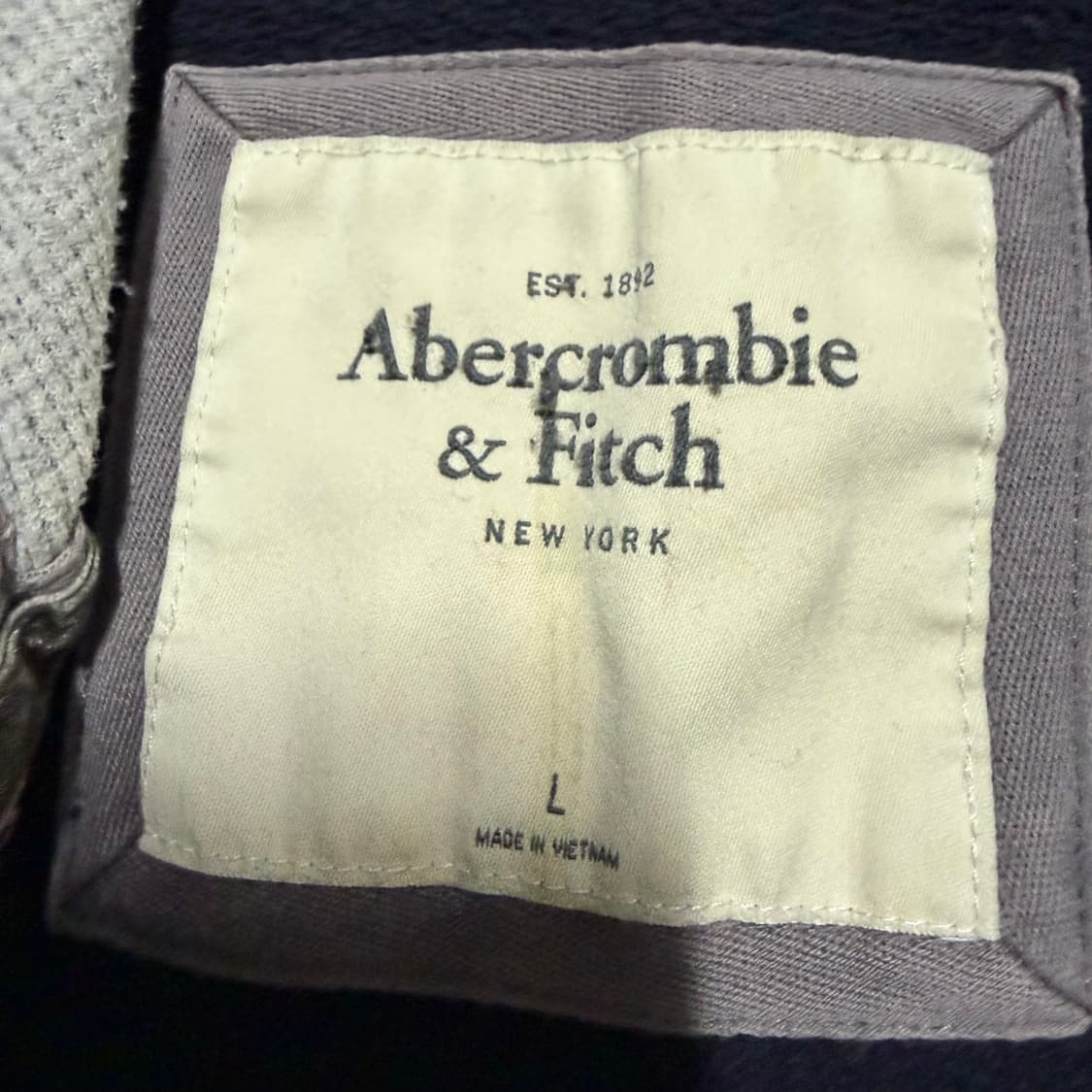 대장템 슬림핏 아베크롬비 네이비 후드집업 L 상품이미지3