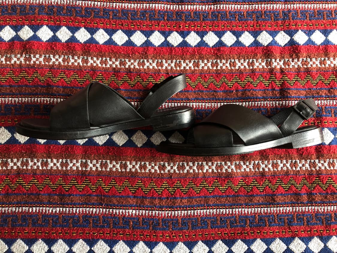 코스 블랙 레더 샌들 245 상품이미지3