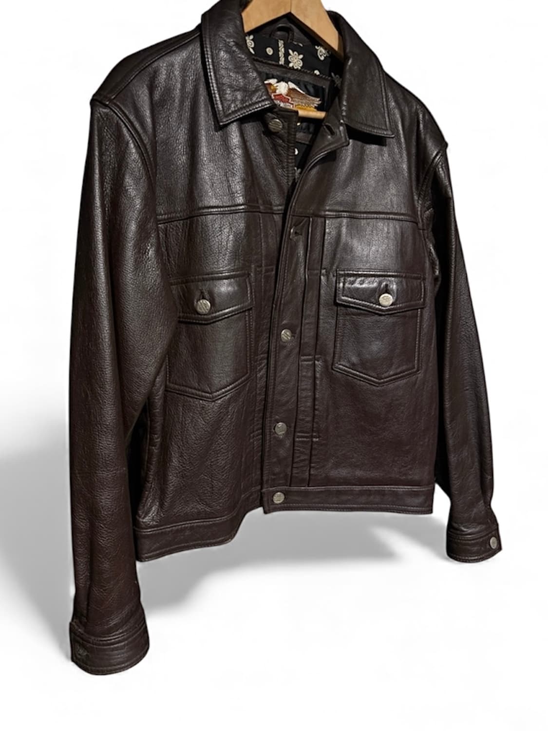 90's 할리데이비슨 2nd 트러커 가죽자켓 상품이미지5