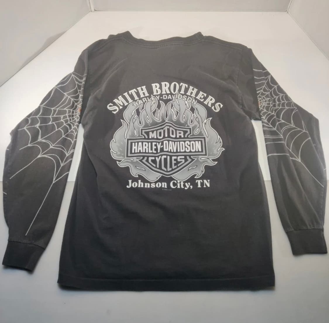 🇺🇸M ) 할리 데이비슨 스파이더 웹 롱슬리브 상품이미지4