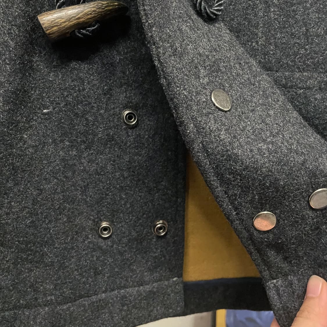 90s 맥그리거 울 모직 집업 더플 코트 떡볶이 코트 상품이미지6