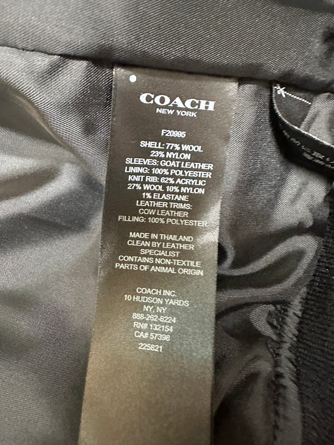 코치(COACH) 정품 바시티 자켓 스타디움 점퍼 S (리얼 염소가죽/울 상품이미지2