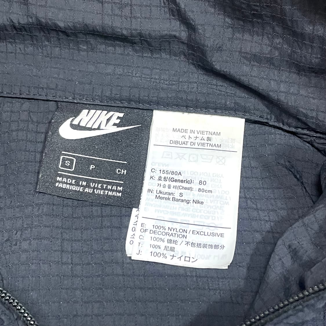 나이키 스우시로고 블랙 크롭 바람막이 점퍼 여성S 상품이미지7